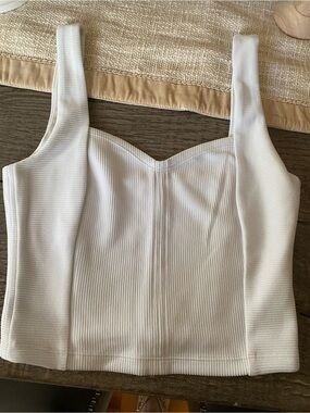 lululemon athletica Ivory Ribbed Bustier Tank